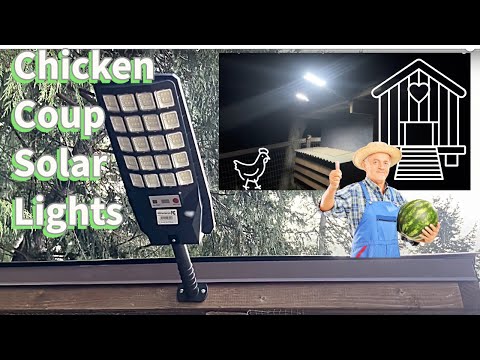 Chicken Coup Solar Lights Outdoor Waterproof Installation Instructional Tutorial - 320° Wide Angle