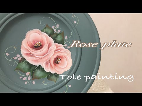 [トールペイント]優しい雰囲気のRoseを描いてみた。