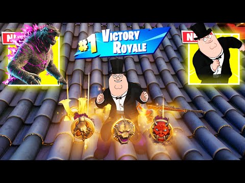 FANCY PETER GRIFFIN vs "GODZILLA PORTAL" 3 NEW MEDALLIONS & MYTHIC’S CHALLENGE (Fortnite Chapter6)