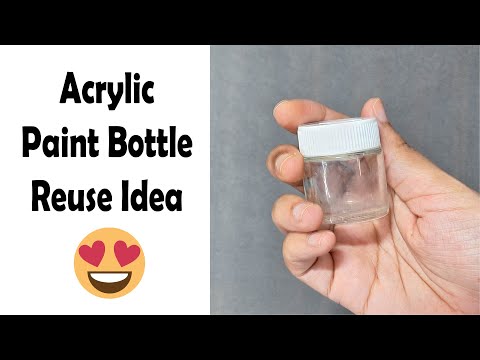 Acrylic Paint Bottle Reuse Idea | @CraftStack