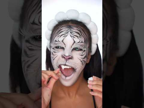 White Tiger Makeup Tutorial 🤍🐅