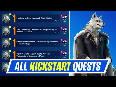 Fortnite Complete Kickstart Quests - How to EASILY Complete Rob a Vault, Crime Spree Quests