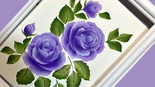 Roses 🌹 How to paint beautiful roses  Freehand, Acrylic painting