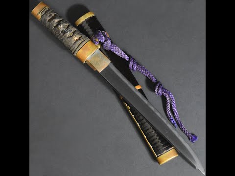 03383 Authentic NIHONTO JAPANESE SAMURAI SWORD TANTO w/KOSHIRAE ANTIQUE