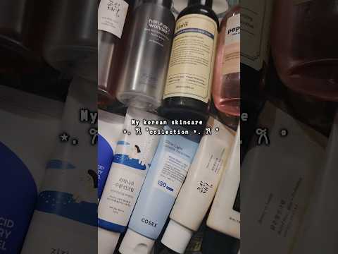 ♡ korean skincare haul and collection ♡⋆. 𐙚 ˚🪞🧖🏻‍♀️🫧🧴| #shorts #shortsfeed #youtubeshorts  #kbeauty