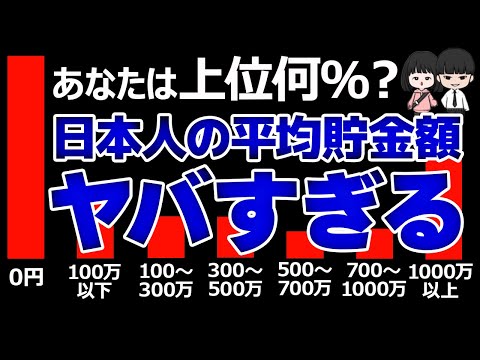 【2025年最新版】20代～70代の平均貯金額の実態がヤバすぎる…行動しないと格差はどんどん広がる…