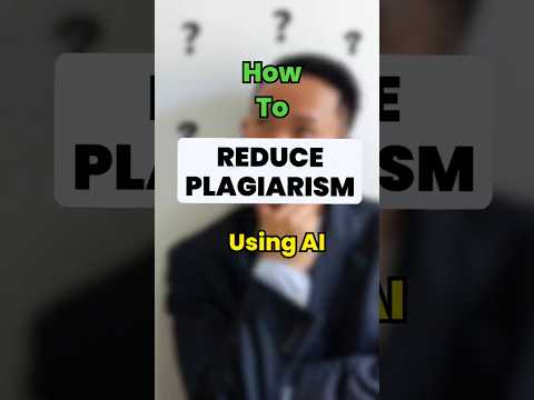 How to Reduce Plagiarism Smartly Using AI #researchpaper #phd #myresearchsupport