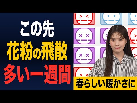 【花粉警戒】春らしい暖かさ　花粉の飛散も多い一週間