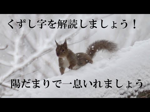 【くずし字を解読しましょう！】陽だまりで一息いれましょう