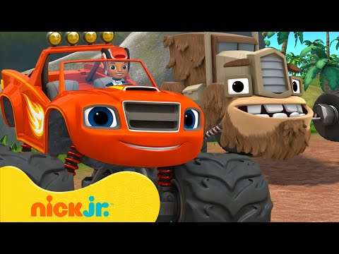 Blaze and Gasquatch Meet Crusher's Cheating Robot! | Blaze and the Monster Machines | Nick Jr.