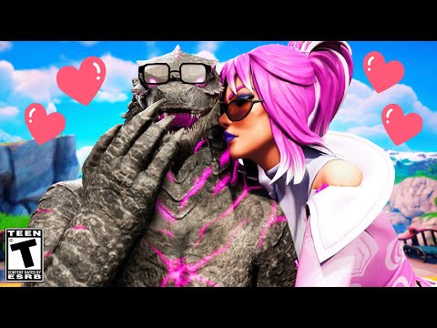 Godzilla FALLS IN LOVE - Beauty and the Beast.. Fortnite