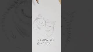 トールペイント　フクロウの下絵 #Shorts