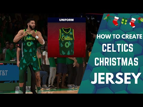 HOW TO CREATE CELTICS CUSTOM CHRISTMAS JERSEY NBA2K25 TUTORIAL