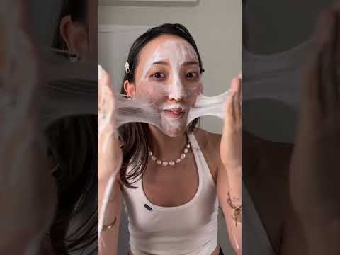 trying the viral rice marshmallow face mask #skincare