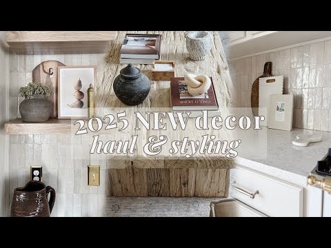 NEW HOME DECOR HAUL + STYLING / 2025 everyday decor + decorating ideas / antique + vintage