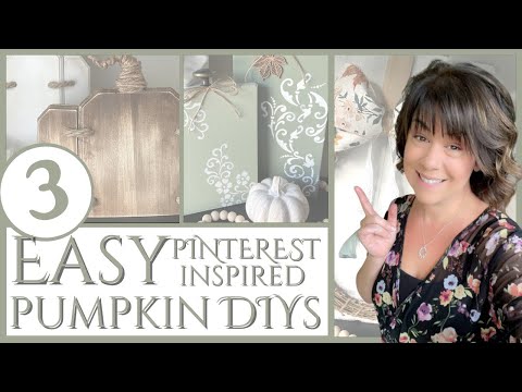 3 Easy *PINTEREST INSPIRED* Pumpkin DIYs | Fall Decor Inspired by Pinterest