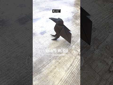 ORIGAMI CROW TUTORIAL STEP BY STEP | HOW TO MAKE PAPER CROW ORIGAMI WORLD TUTORIAL FOR HALLOWEEN ART