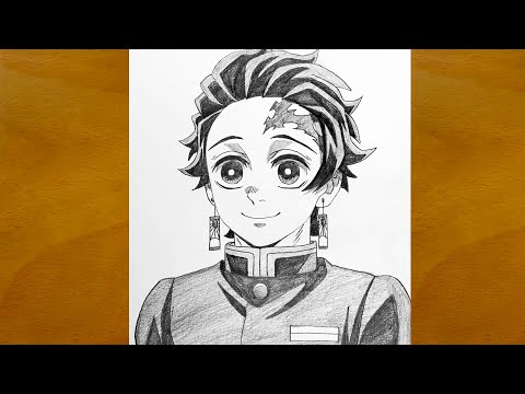 How to Draw Tanjiro Kamado Step by Step  Demon Slayer Pencil Sketch