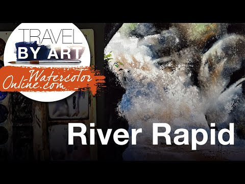 #265 River Rapid (Watercolor Landscape Demo)