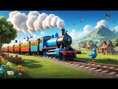 The Train on the Track Goes Choo Choo Rhyme Song | Popular Nursery Rhyme &| Educational Kids Songs