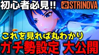 【#Strinova】初心者必見!!ガチ勢の設定はコレだ！大公開&解説!!