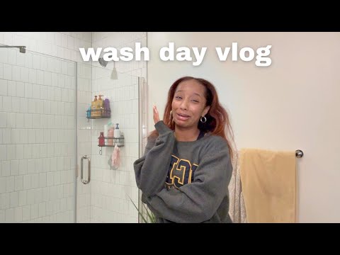 my curly hair routine | wash day vlog