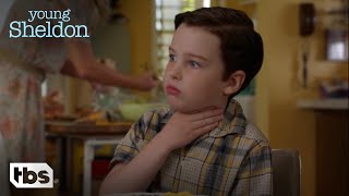 Young Sheldon: Sheldon Chokes on a Sausage (Season 1 Episode 4 Clip) | TBS