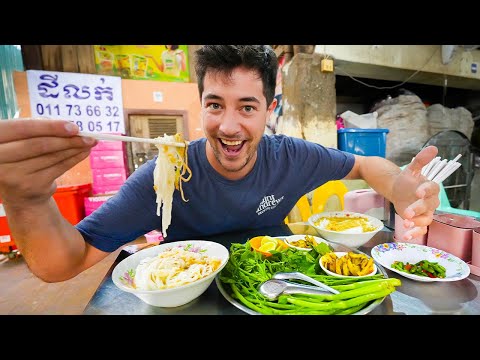 24 Hours of CAMBODIAN STREET FOOD in Phnom Penh!! KHMER Noodles + BEST Breakfast in Cambodia!