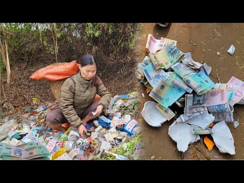 Poor girl picks up scrap: girl picks up huge amount of money at abandoned dump ||Ly Tieu Sao