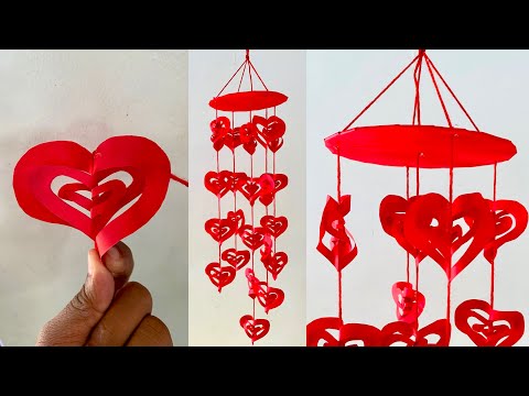 DIY Wall Hanging | Paper Heart for Valentine's Day Decoration Ideas | Room Decor