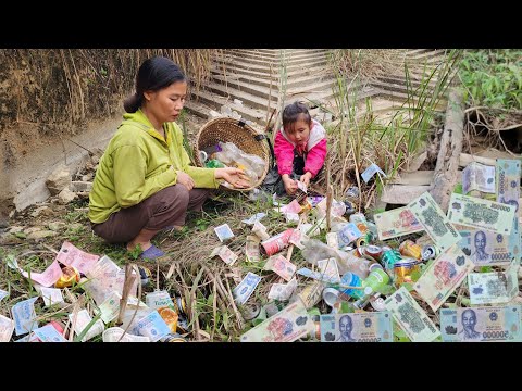 Luckily the mother and daughter found a lot of money in the garbage ||Lý Tiểu Sao