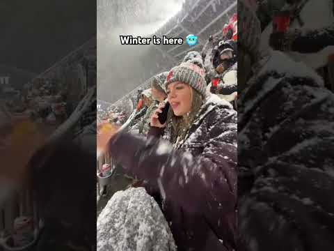 How the snow takes over a whole stadium, winter is here. #viralshorts #youtubeshorts #youtube