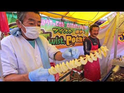 屋台 Amazing funny food stall at "sanjya" festival in Tokyo Japan.  (1st. part)