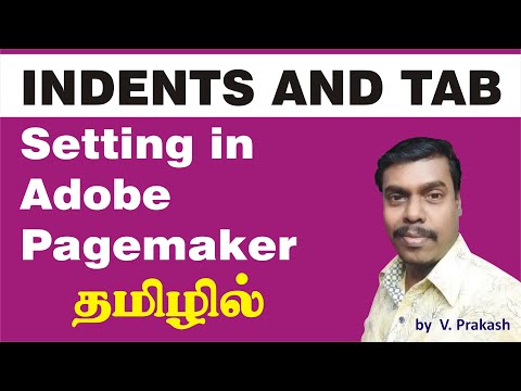 Indents and Tab in Adobe Pagemaker | Adobe Pagemaker 7.0 | Dtp course in Tamil | Tab setting