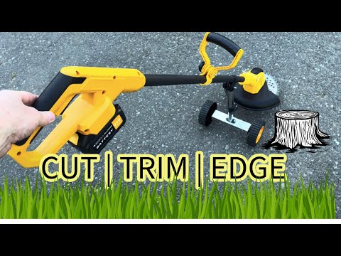 DIY Full Assembly of this 3-In-1 Battery Operated Cordless Weed Wacker on Wheels with Cutting Blades