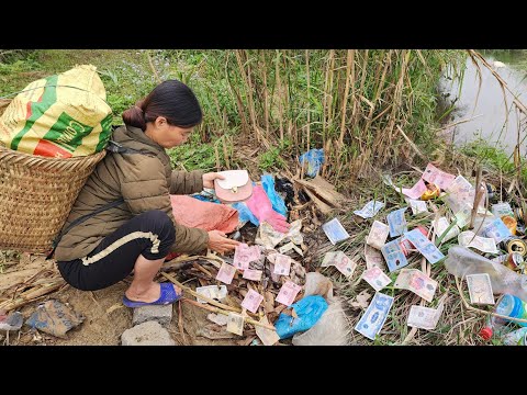 Wow! Single mother continues to discover a lot of money while picking up scraps || Lý Tiểu Sao