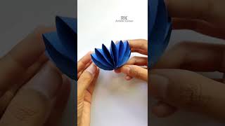 DIY Paper Diya for Diwali Decor #papercraft #shorts #diy #craft #diwali #easy #homedecor #diya