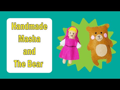 Cute Masha and the Bear Felt Toy | @CraftStack