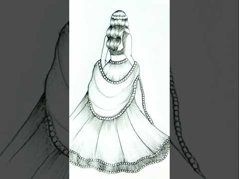 How to draw Girl backside in lehenga#shorts_ #shorts #shots #youtubeshorts #trending #drawingdrawing