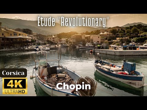 4K Corsica Scenic Relaxation Film - Chopin - Étude "Revolutionary"