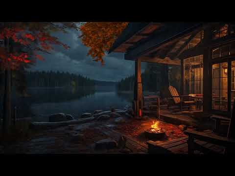 Quiet Night By The Lake - Crackling Campfire And Nature Sounds to Help Reduce Stress, Deeo Sleep