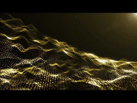 Glowing Golden Dust Particle Waves Background Looped Animation | Free HD Version Footage