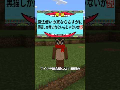 魔法使いには絶対に黒猫だろ説【マイクラ統合版 検証】 #マイクラ豆知識 #マイクラウラ技 #マインクラフト #minecraft