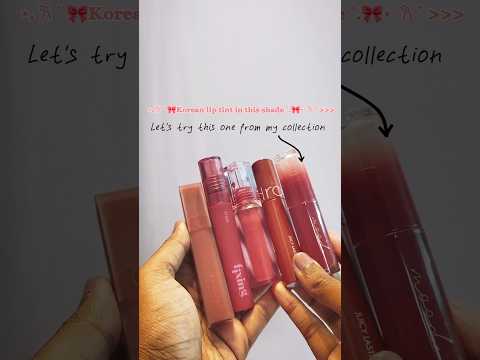 Trying the glossiest lip tint of my korean lip tint collection ft. peripera ink mood glowy tint ｡⋆♡