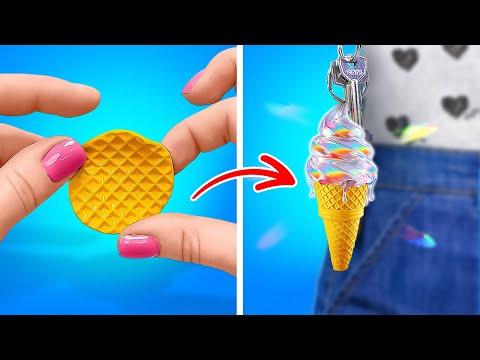 POLYMER CLAY MAGIC! 🍦✨ DIY MINI ACCESSORIES 💙