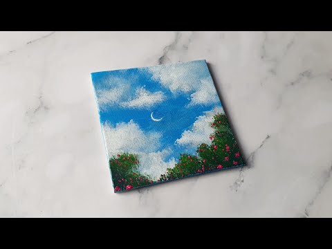 Easy clouds painting for beginners / painting ideas #shorts