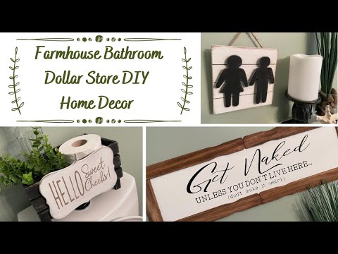 Farmhouse Bathroom Dollar Store DIYs  | Quick and Easy Bathroom DIYs on a Budget!