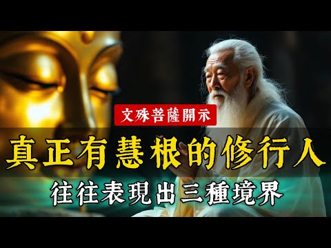 你是真正有慧根之人嗎？文殊菩薩開示：修行不是天天唸經打坐，而是表現出這3種境界。