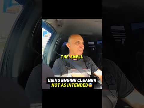 Flushing an engine with engine bay cleaner