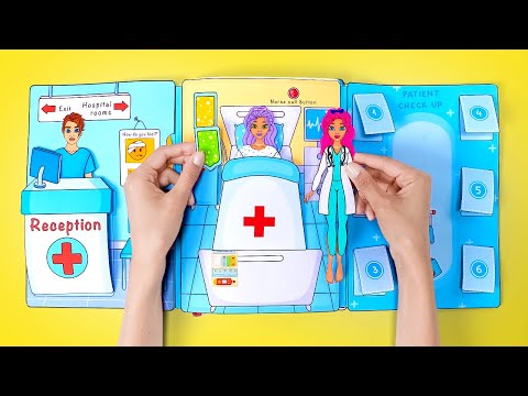 DIY Paper Hospital Playbook 🏥 Easy DIY Paper Games for Kids